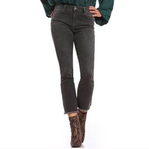 Free People Gray Fray Hem Jeans